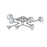 Elegant Lighting Eren 8 Light 31" Flush Mount, Chrome/Clear
