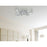 Elegant Lighting Eren 8 Light 31" Flush Mount, Chrome/Clear