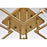 Elegant Lighting Eren 8 Light 31" Flush Mount, Satin Gold/Clear