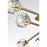 Elegant Lighting Eren 8 Light 31" Flush Mount, Satin Gold/Clear
