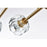 Elegant Lighting Eren 8 Light 31" Flush Mount, Satin Gold/Clear