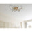 Elegant Lighting Eren 8 Light 31" Flush Mount, Satin Gold/Clear