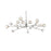 Elegant Lighting Graham 18 Light 48" Pendant, Chrome/Clear