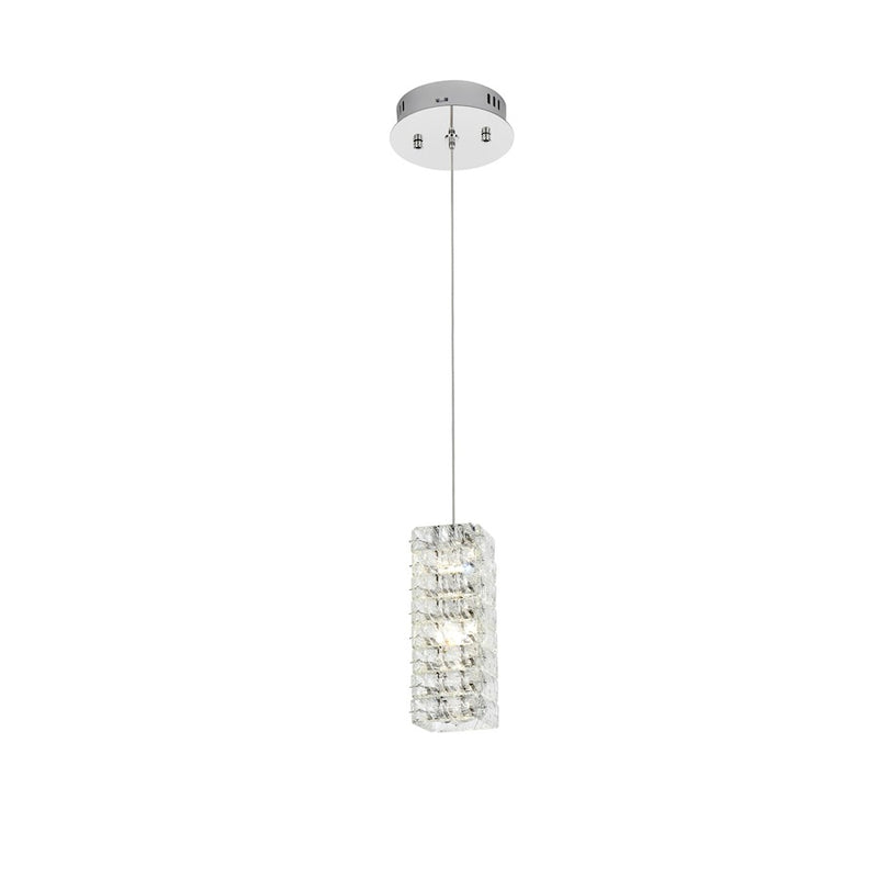 Elegant Lighting Aston 6.5" LED Pendant, Chrome