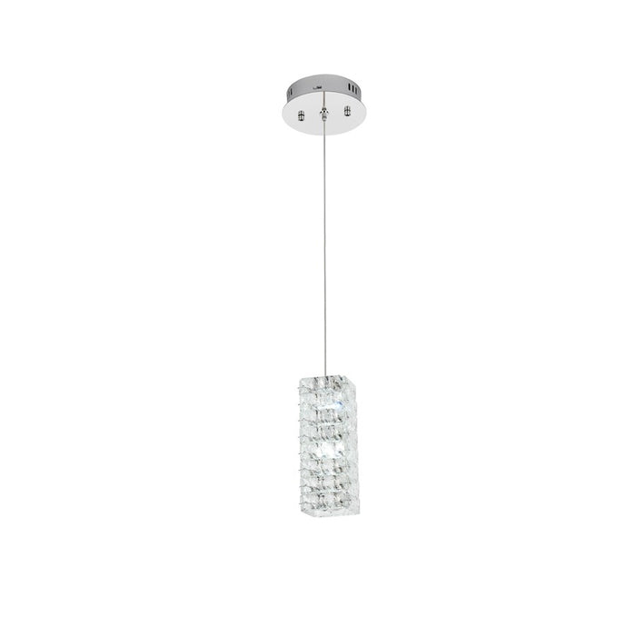 Elegant Lighting Aston 6.5" LED Pendant, Chrome