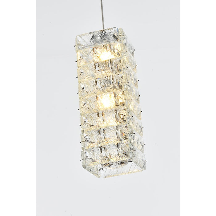 Elegant Lighting Aston 6.5" LED Pendant, Chrome