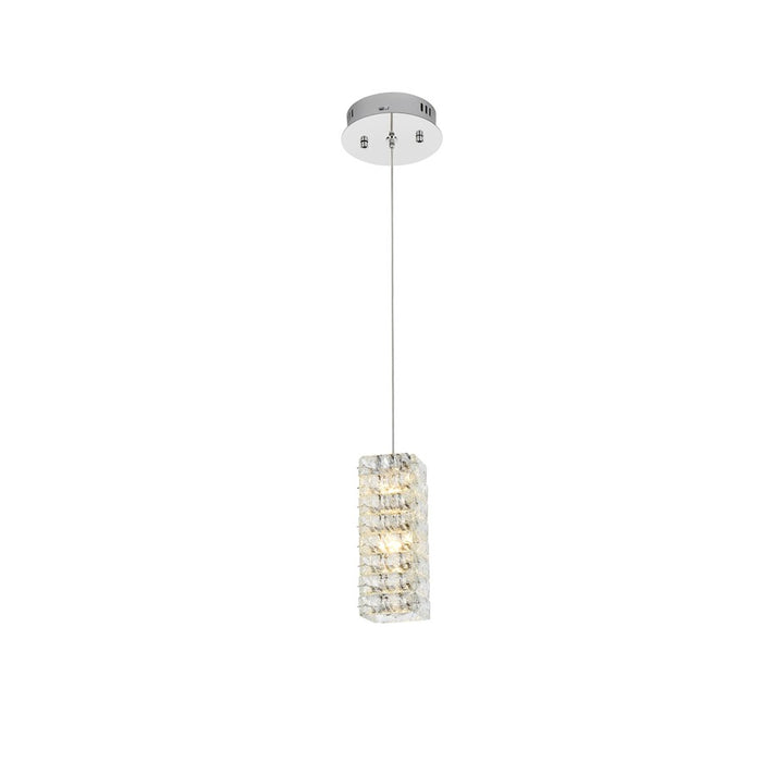 Elegant Lighting Aston 6.5" LED Pendant, Chrome