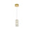 Elegant Lighting Aston 6.5" LED Pendant, Satin Gold