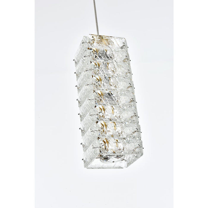 Elegant Lighting Aston 6.5" LED Pendant, Satin Gold
