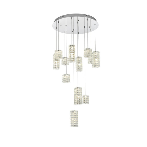 Elegant Lighting Aston 28" LED Pendant, Chrome