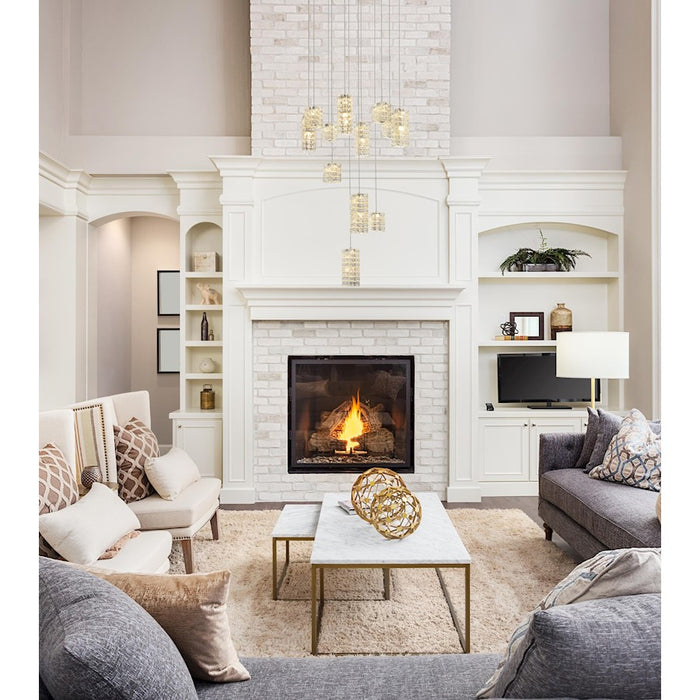 Elegant Lighting Aston 28" LED Pendant, Chrome