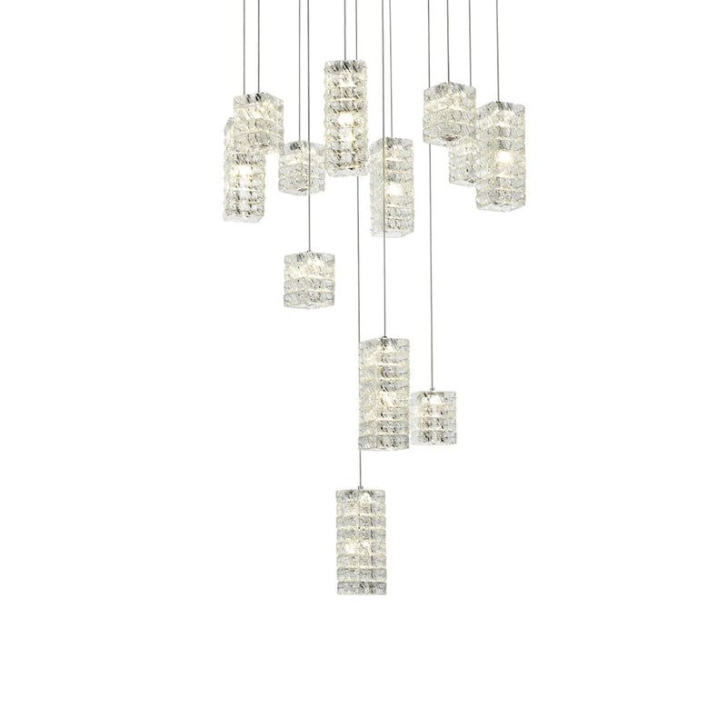 Elegant Lighting Aston 28" LED Pendant, Chrome