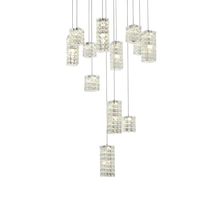 Elegant Lighting Aston 28" LED Pendant, Chrome