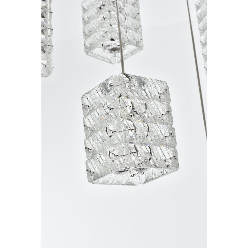 Elegant Lighting Aston 28" LED Pendant, Chrome