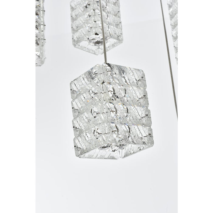 Elegant Lighting Aston 28" LED Pendant, Chrome