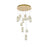 Elegant Lighting Aston 28" LED Pendant, Satin Gold