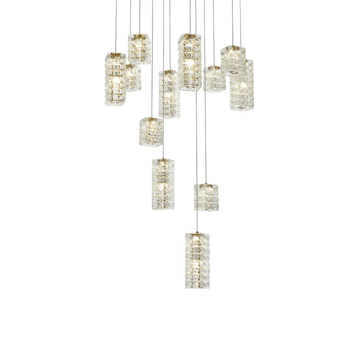 Elegant Lighting Aston 28" LED Pendant, Satin Gold