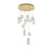 Elegant Lighting Aston 28" LED Pendant, Satin Gold