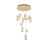 Elegant Lighting Aston 28" LED Pendant, Satin Gold