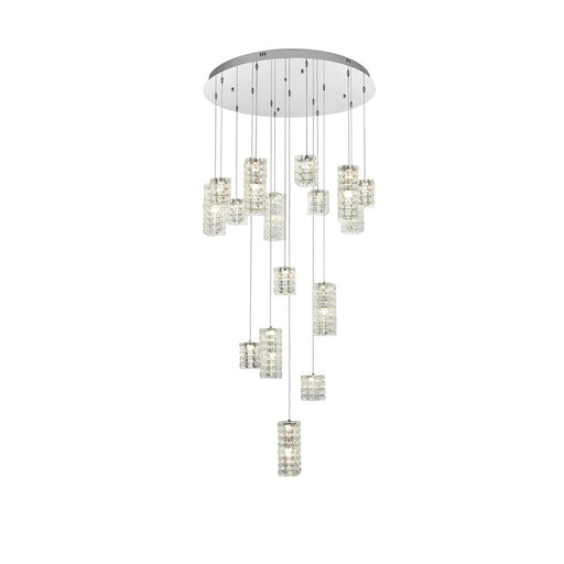 Elegant Lighting Aston 32" LED Pendant, Chrome