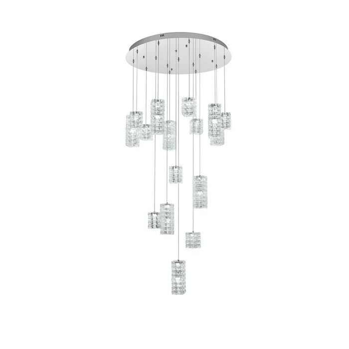 Elegant Lighting Aston 32" LED Pendant, Chrome