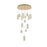 Elegant Lighting Aston 32" LED Pendant, Satin Gold