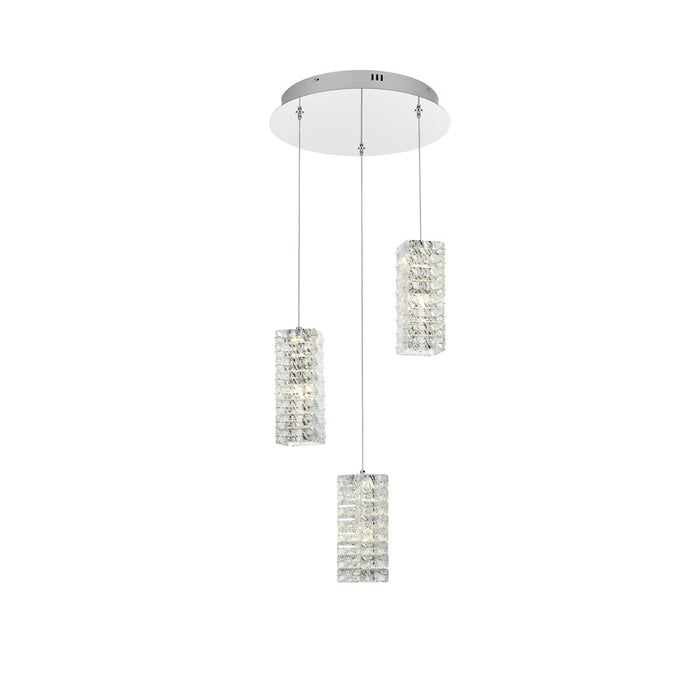 Elegant Lighting Aston 16" LED Pendant, Chrome