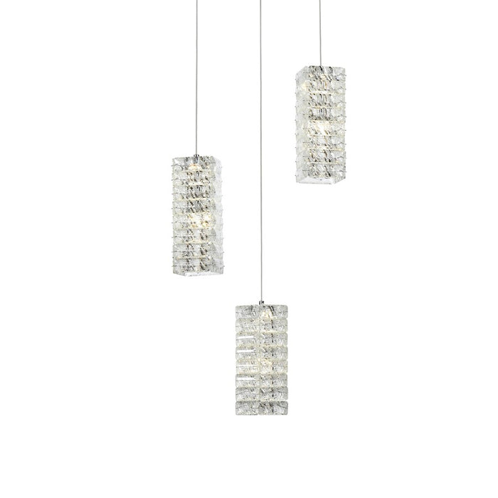 Elegant Lighting Aston 16" LED Pendant, Chrome