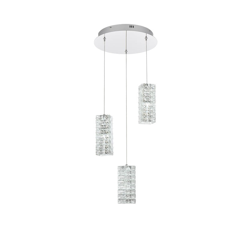 Elegant Lighting Aston 16" LED Pendant, Chrome