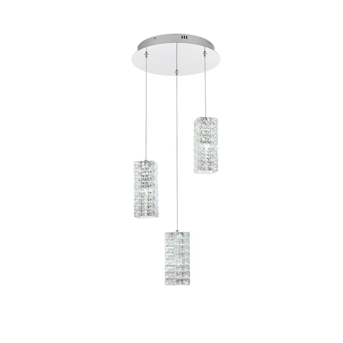 Elegant Lighting Aston 16" LED Pendant, Chrome