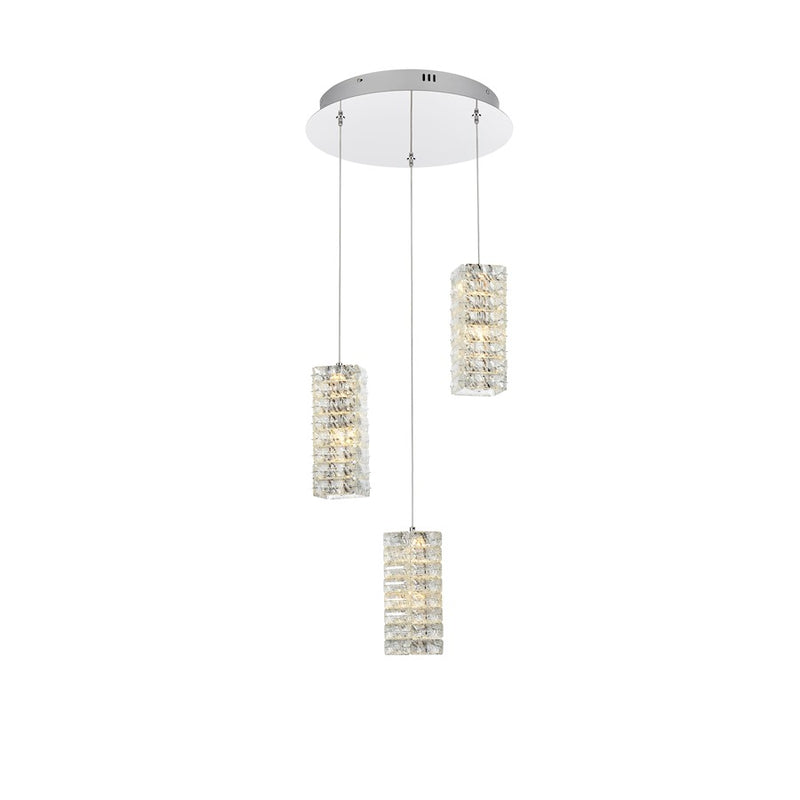 Elegant Lighting Aston 16" LED Pendant, Chrome