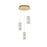Elegant Lighting Aston 16" LED Pendant, Satin Gold