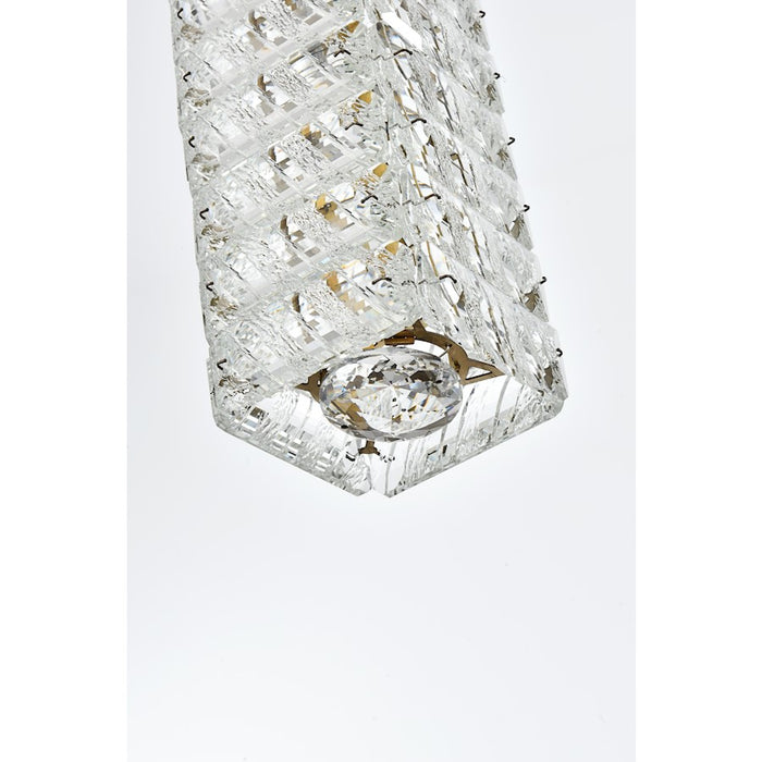 Elegant Lighting Aston 16" LED Pendant, Satin Gold