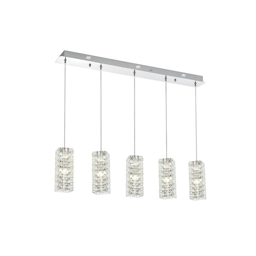 Elegant Lighting Aston 40" LED Pendant, Chrome