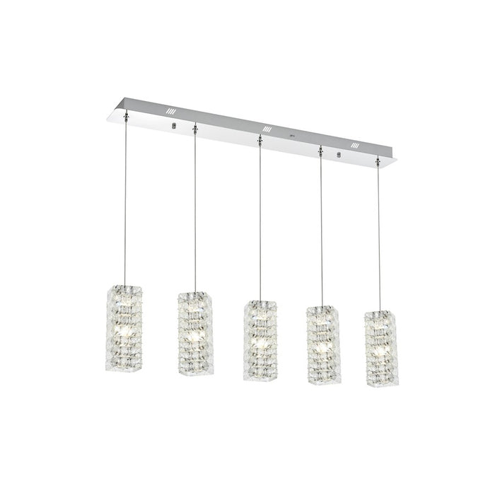 Elegant Lighting Aston 40" LED Pendant, Chrome