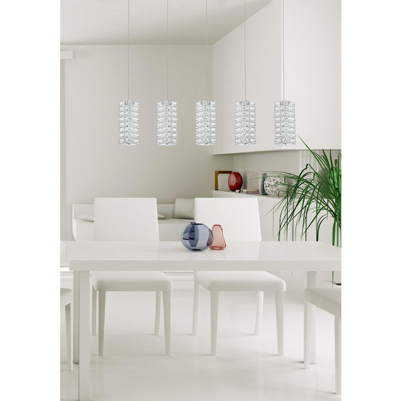 Elegant Lighting Aston 40" LED Pendant, Chrome