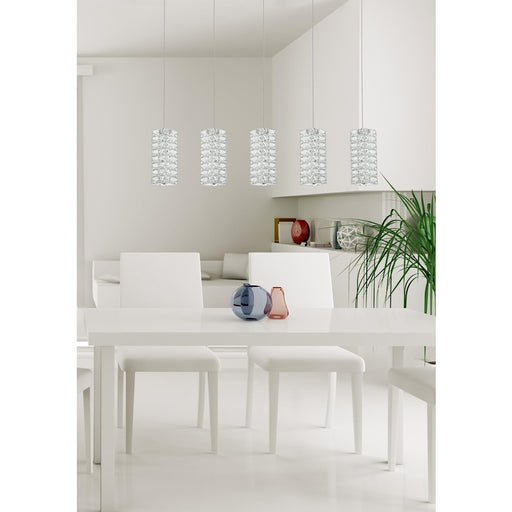 Elegant Lighting Aston 40" LED Pendant, Chrome