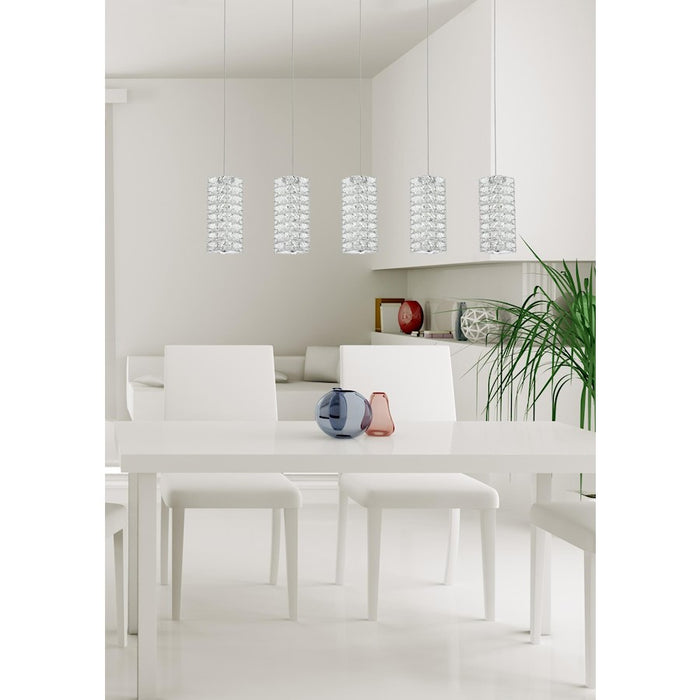 Elegant Lighting Aston 40" LED Pendant, Chrome