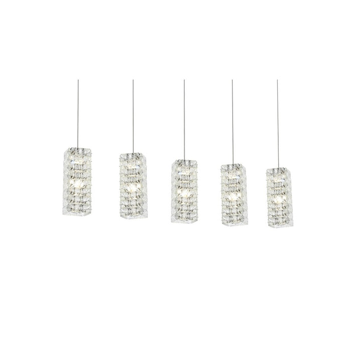 Elegant Lighting Aston 40" LED Pendant, Chrome