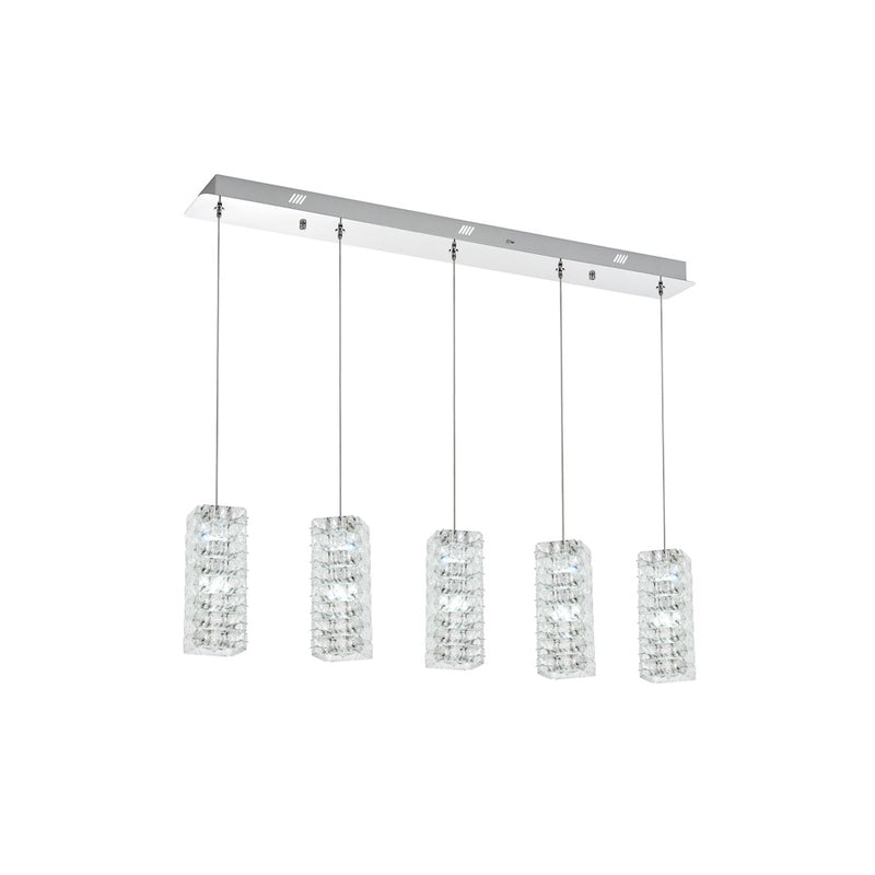 Elegant Lighting Aston 40" LED Pendant, Chrome