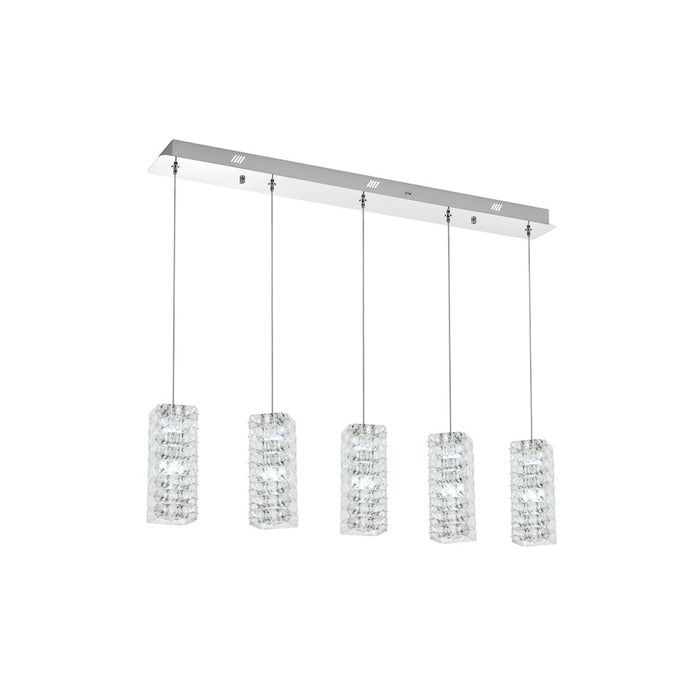 Elegant Lighting Aston 40" LED Pendant, Chrome