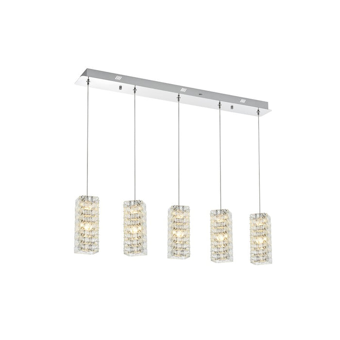 Elegant Lighting Aston 40" LED Pendant, Chrome