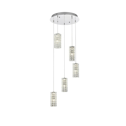 Elegant Lighting Aston 20" LED Pendant, Chrome