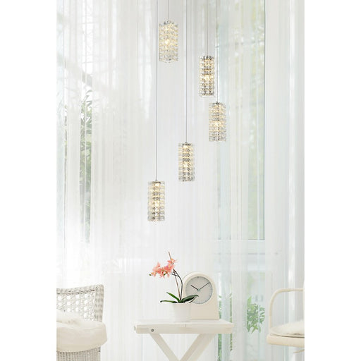 Elegant Lighting Aston 20" LED Pendant, Chrome