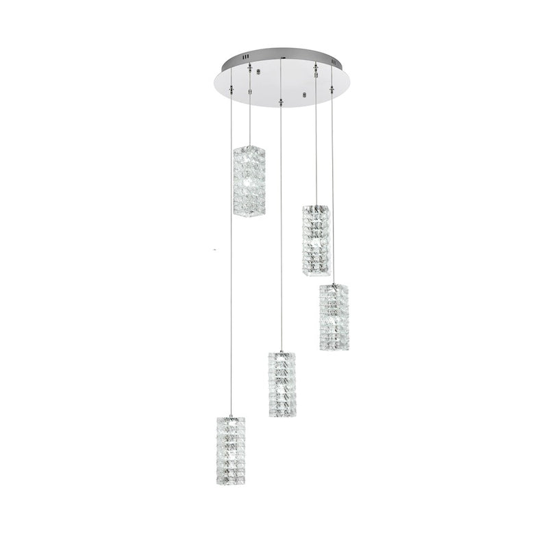 Elegant Lighting Aston 20" LED Pendant, Chrome