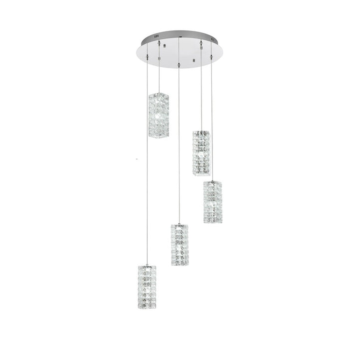 Elegant Lighting Aston 20" LED Pendant, Chrome