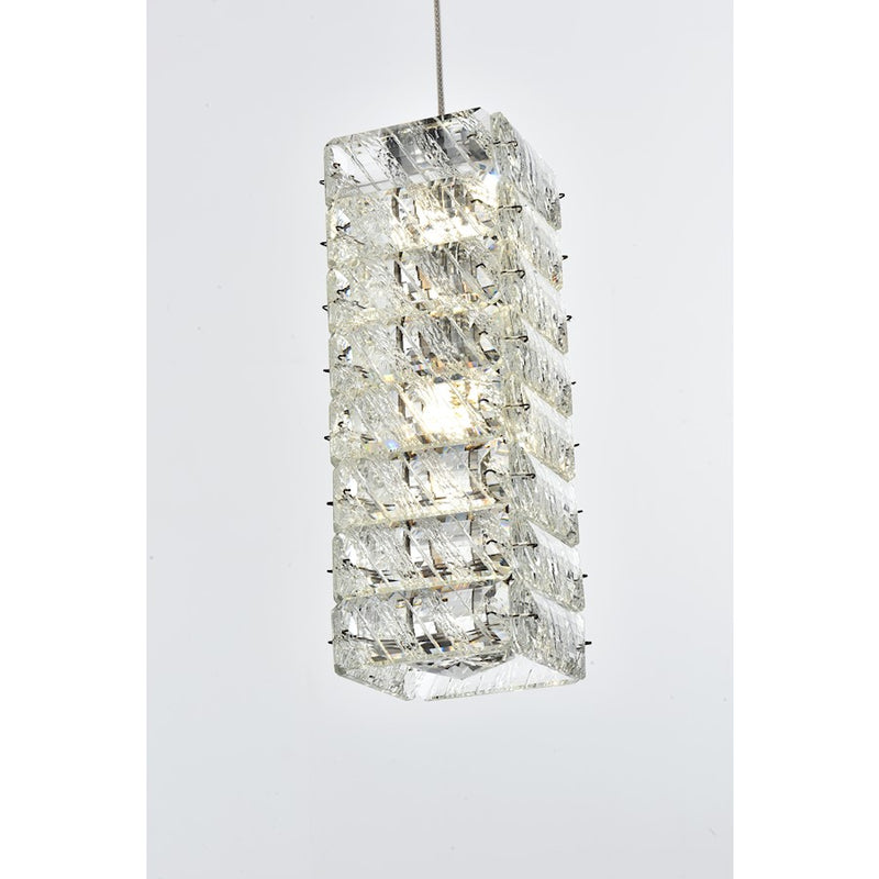 Elegant Lighting Aston 20" LED Pendant, Chrome