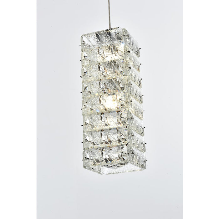 Elegant Lighting Aston 20" LED Pendant, Chrome