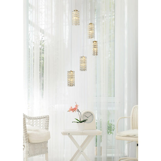 Elegant Lighting Aston 20" LED Pendant, Satin Gold