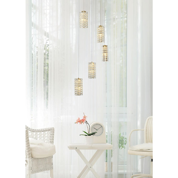 Elegant Lighting Aston 20" LED Pendant, Satin Gold